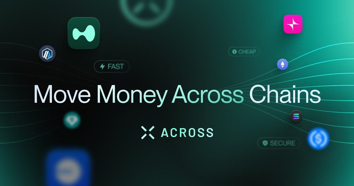 Move Money Across Chains above the Across wordmark